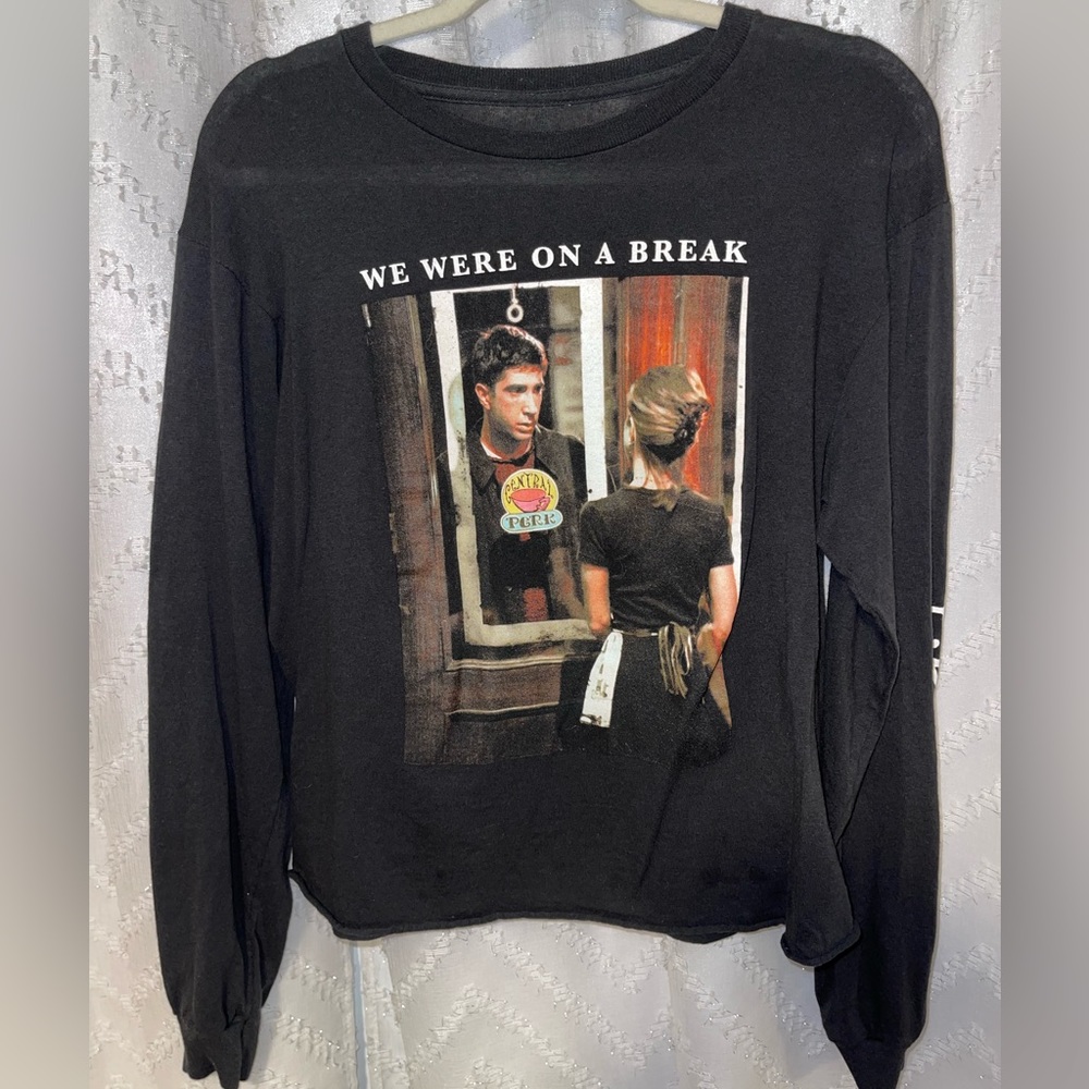 Thrifted FRIENDS Long Sleeve Crop Top
